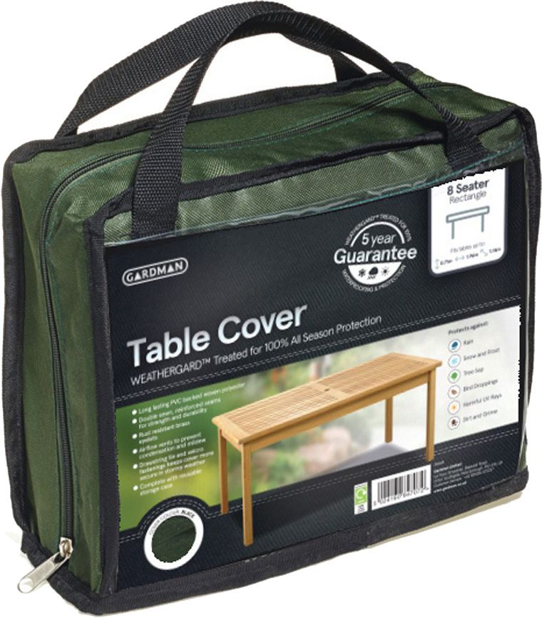 Housse table de jardin rectangulaire 8 places