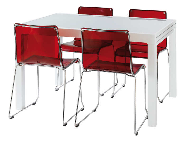 ENSEMBLE TABLE ET 4 CHAISES POP