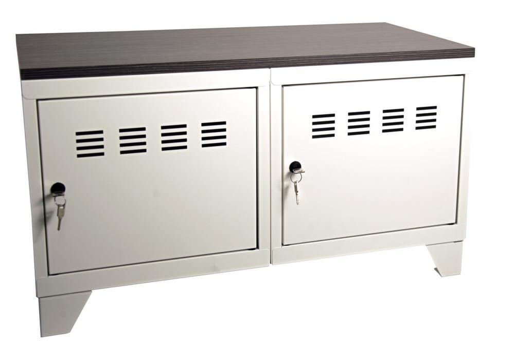 Meuble bas industriel métal -> Meuble Bas Roulette Metal Blanc Meuble bas industriel métal -> Meuble Bas Roulette Metal Blanc