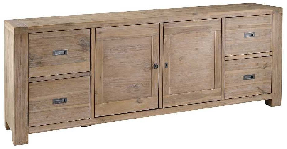 Meuble bas 2 portes 4 tiroirs nevada en acacia -> Meuble Bas En Palette Meuble bas 2 portes 4 tiroirs nevada en acacia -> Meuble Bas En Palette
