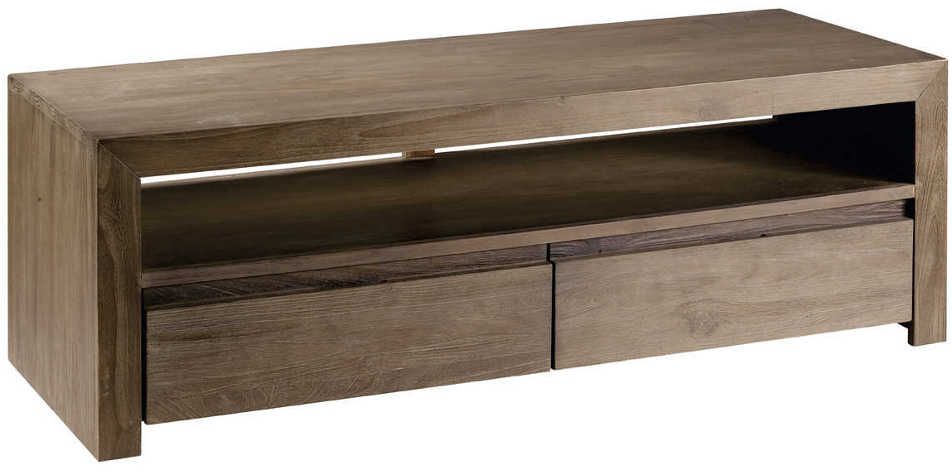 Meuble Tv Bois Teck : Meuble Tv 2 Tiroirs Cosmos 475 Le Meuble Tele En Teck Aux Lignes Meuble Tv Bois Teck : Meuble Tv 2 Tiroirs Cosmos 475 Le Meuble Tele En Teck Aux Lignes