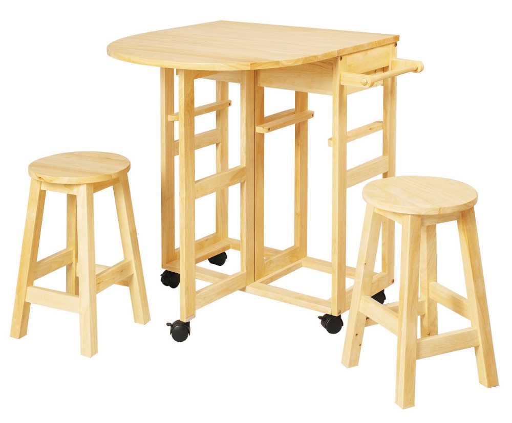 Ensemble bar 2 personnes sur roulettes by 