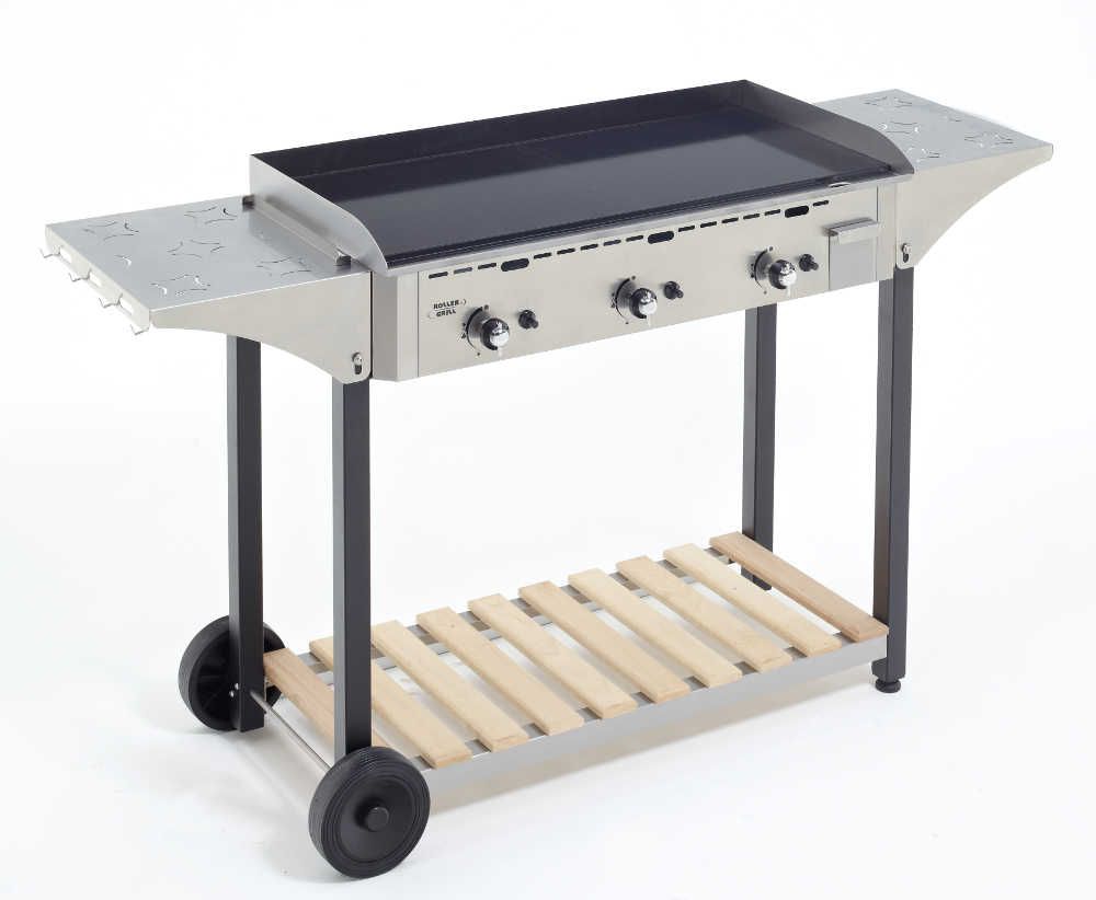 Desserte pour Plancha 90cm en Inox et Bois by Roller grill