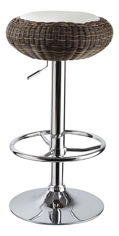 Tabouret de bar Sarah imitation Rotin 43x91cm by Id'clik
