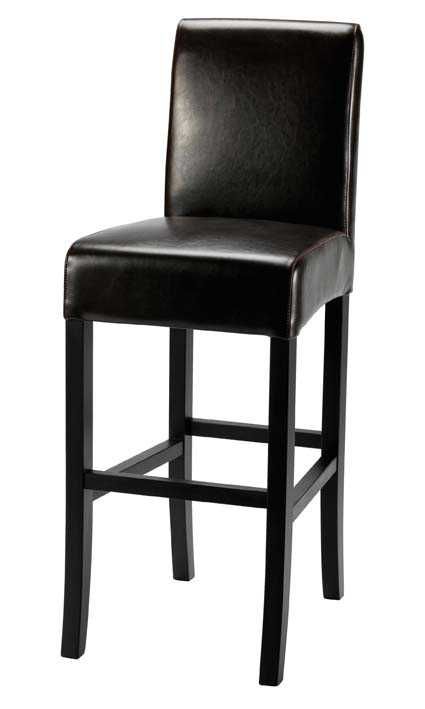 Chaise de bar Lea Marron fonc� en Bycast et Boulot 42x50x110cm by Zago