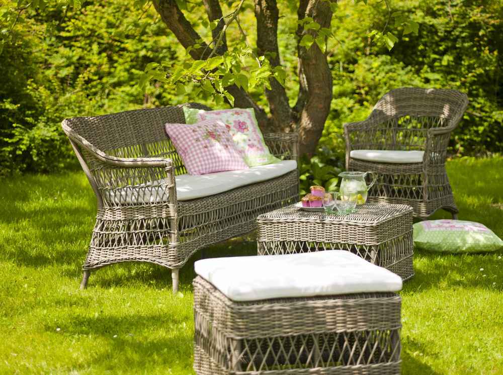 Salon de jardin 4 � 6 places Georgia en Fibres et Aluminium