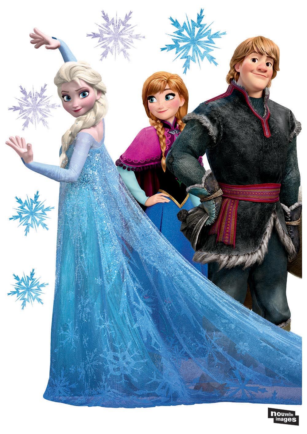 Sticker mural reine des neiges et ses amis