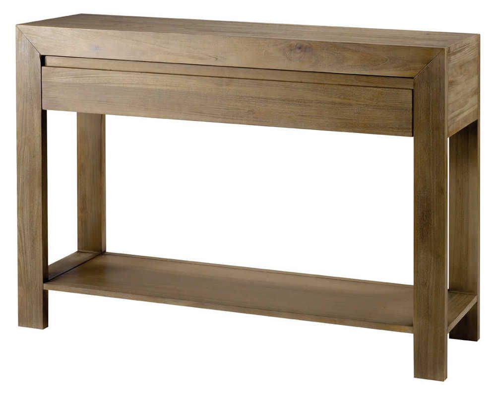 CONSOLE EN TECK TEINTE
