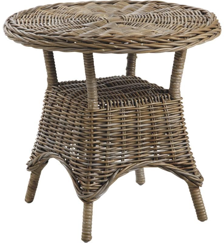 table d'appoint en rotin