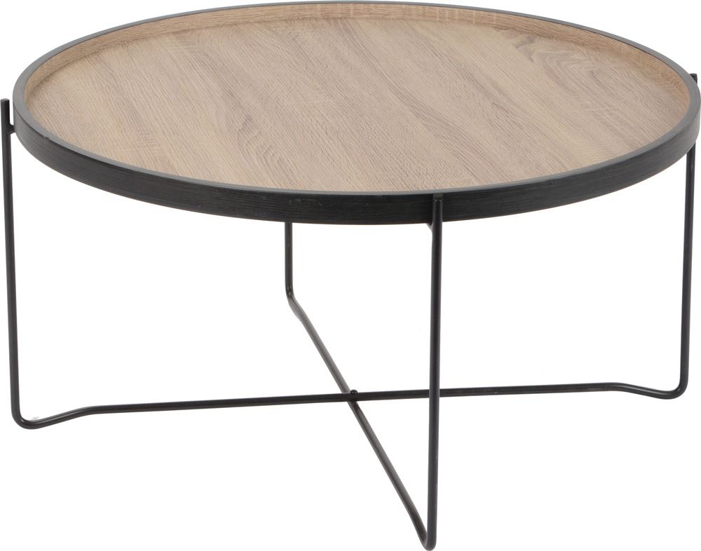 Table basse plateau esprit industriel