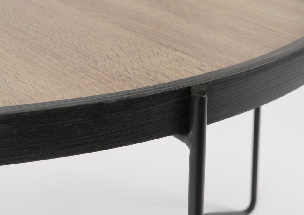 Table basse plateau esprit industriel