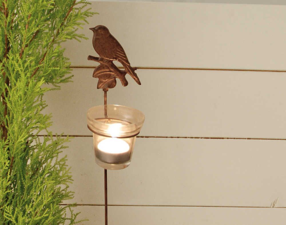 PHOTOPHORE DE JARDIN OISEAU TWO