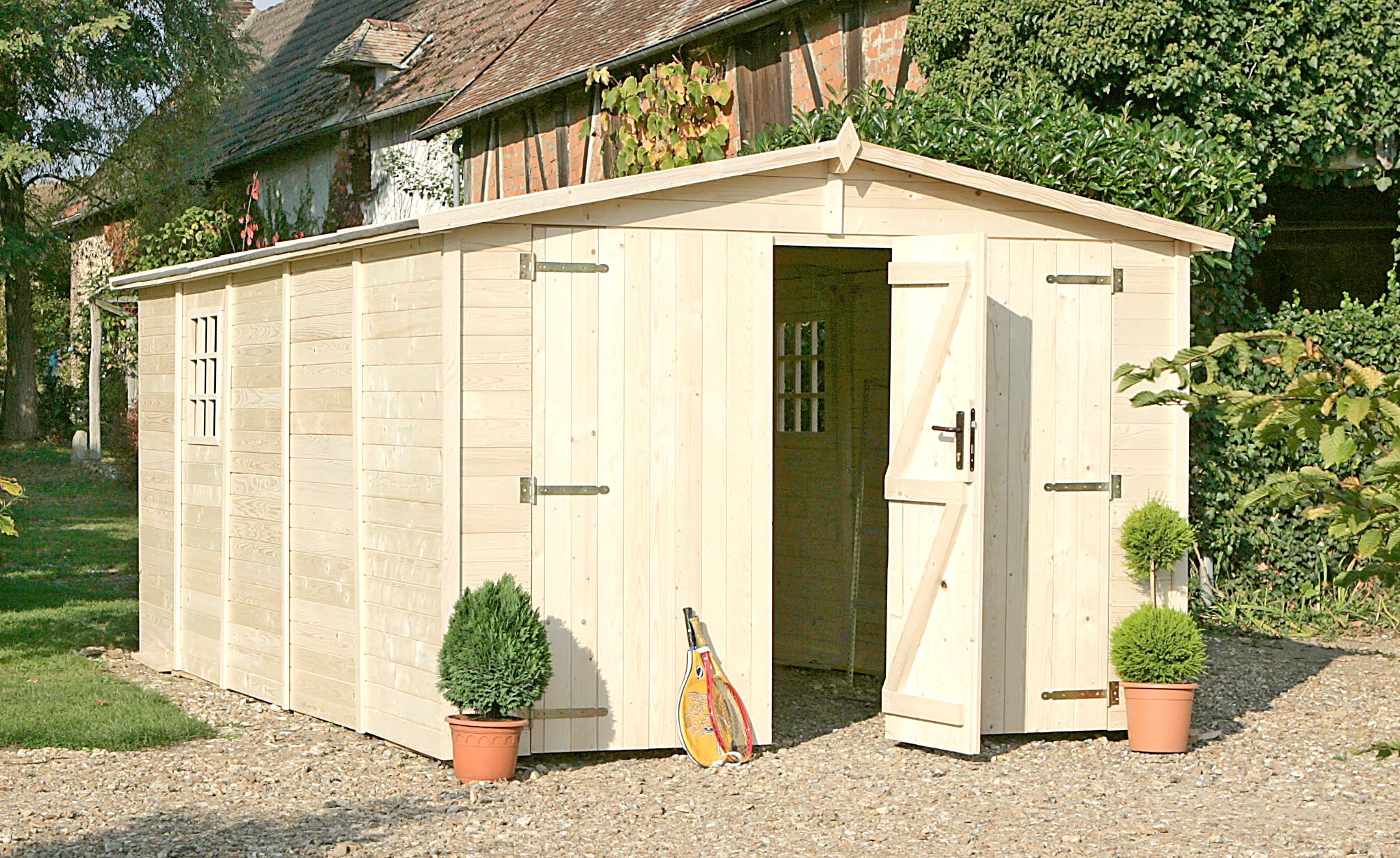 Garage 14,85m� en Bois Panneaux 19mm