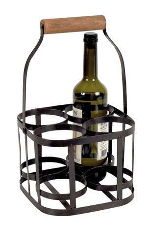Panier 4 bouteilles en M�tal et Bois by 