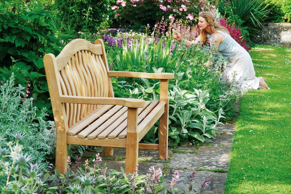 ALEXANDER ROSE TRADITIONAL Banc en Teck 1,5m avec Dossier ergonomique
