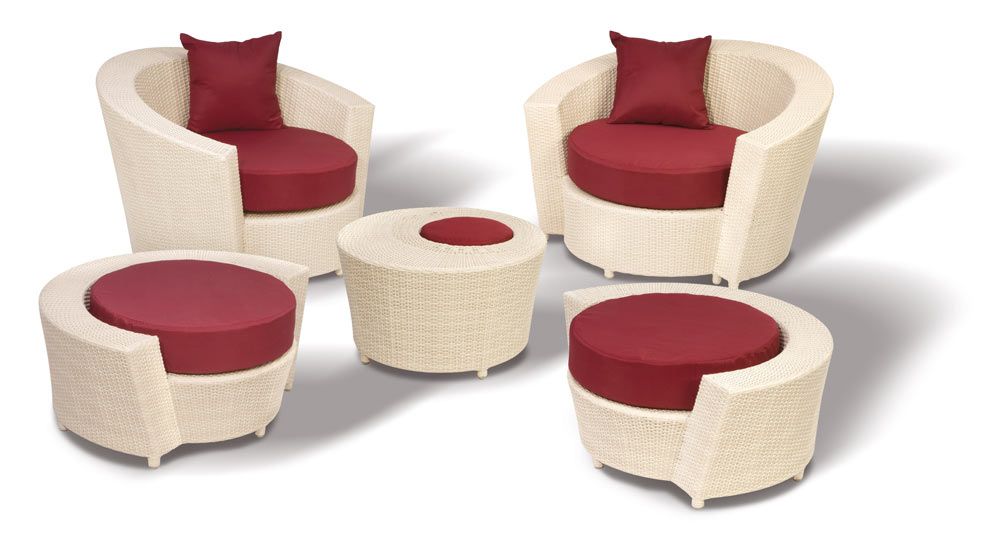 ALPINA GARDEN SALON BUBBLE AVEC 2 POUFS ET 2 FAUTEUILS