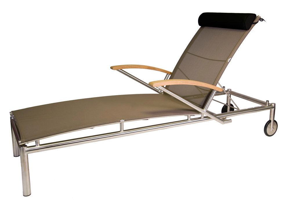 ALEXANDER ROSE DESIGNER CHAISE LONGUE AVEC ROUES