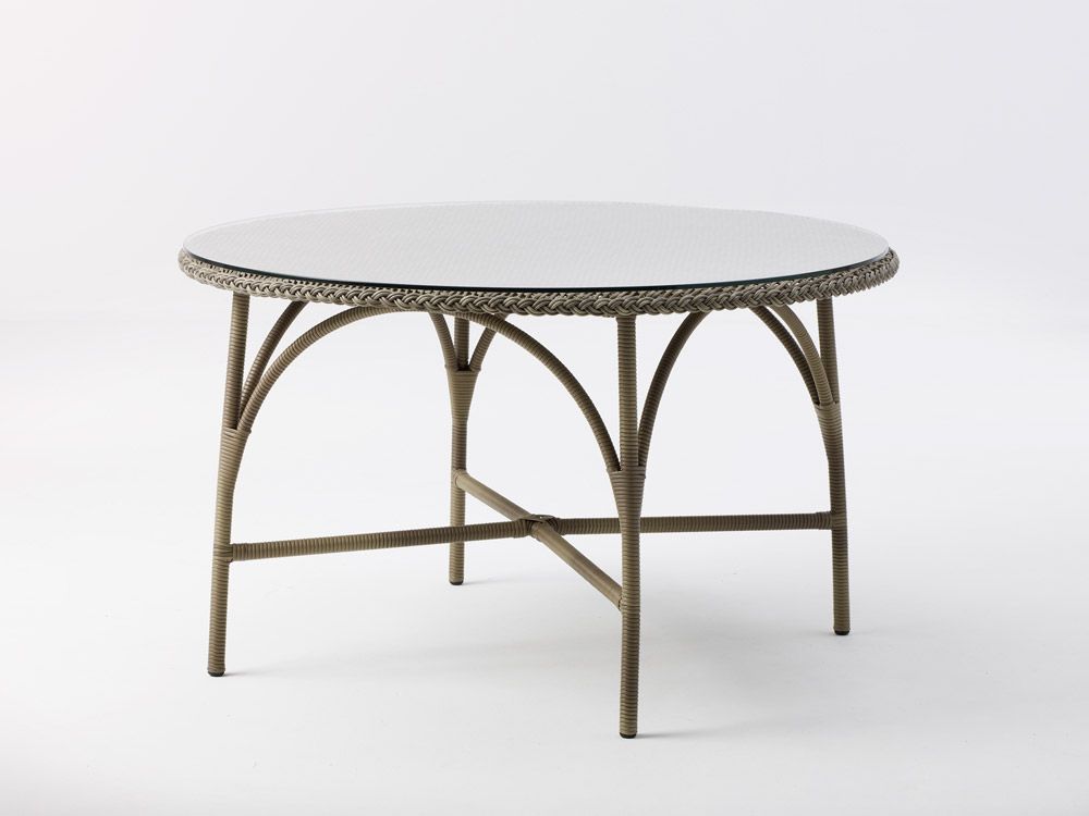 GEORGIA GARDEN Table de jardin 120cm avec Plateau en Verre