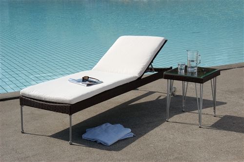SIKA DESIGN Bain de soleil r�glable Chocolat 190x60x36cm