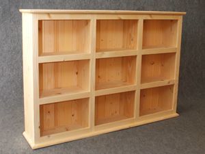 BARCLER Biblioth�que en Bois brut 9 cases 130x90x26cm