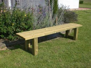 Banc classique 2m sans dossier
