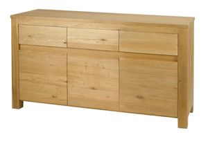 image_Buffet 3 portes 3 tiroirs en Ch�ne massif C�me 180x45x80cm