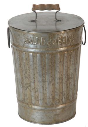 Poubelle de Salle de bain en Zinc 20x26cm