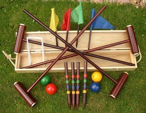 TRADITIONAL GARDEN GAMES JEU CROQUET LUXE