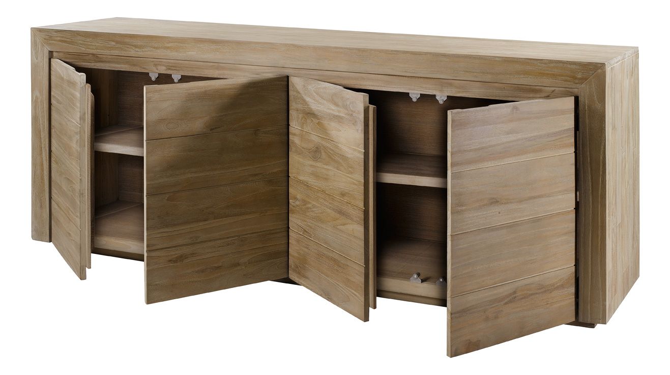 Meuble bas 3 portes en teck cosmopolitan