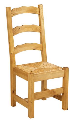 COULEURS DES ALPES CHAISES ASSISE EN PAILLE PAYS (Par 2)