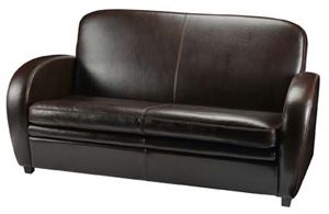 Canap� Club en Bycast marron 158x92x83cm