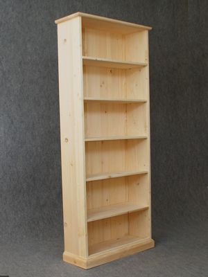 BARCLER Biblioth�que en Bois brut 5 �tag�res 75x180x28 cm