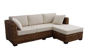 Canap� m�ridienne en Bananier et Acajou 205x75x65cm