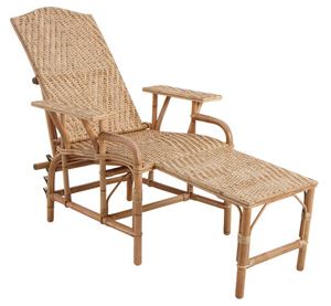 Chaise longue en Manau et Lame de rotin