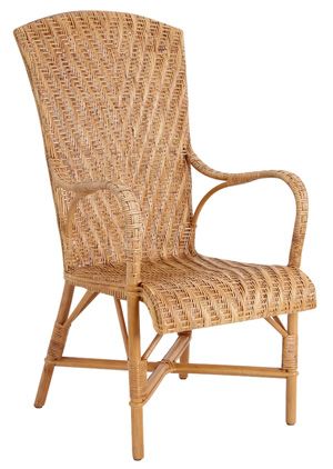 Grand fauteuil en Manau et Lame de rotin
