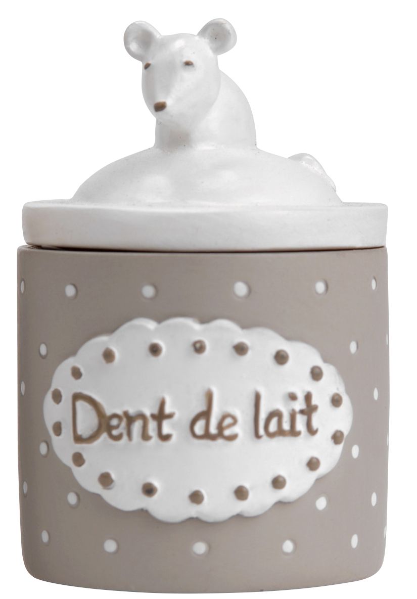 Bo�te � dents Petite souris Taupe