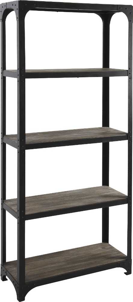 etagere noir et bois