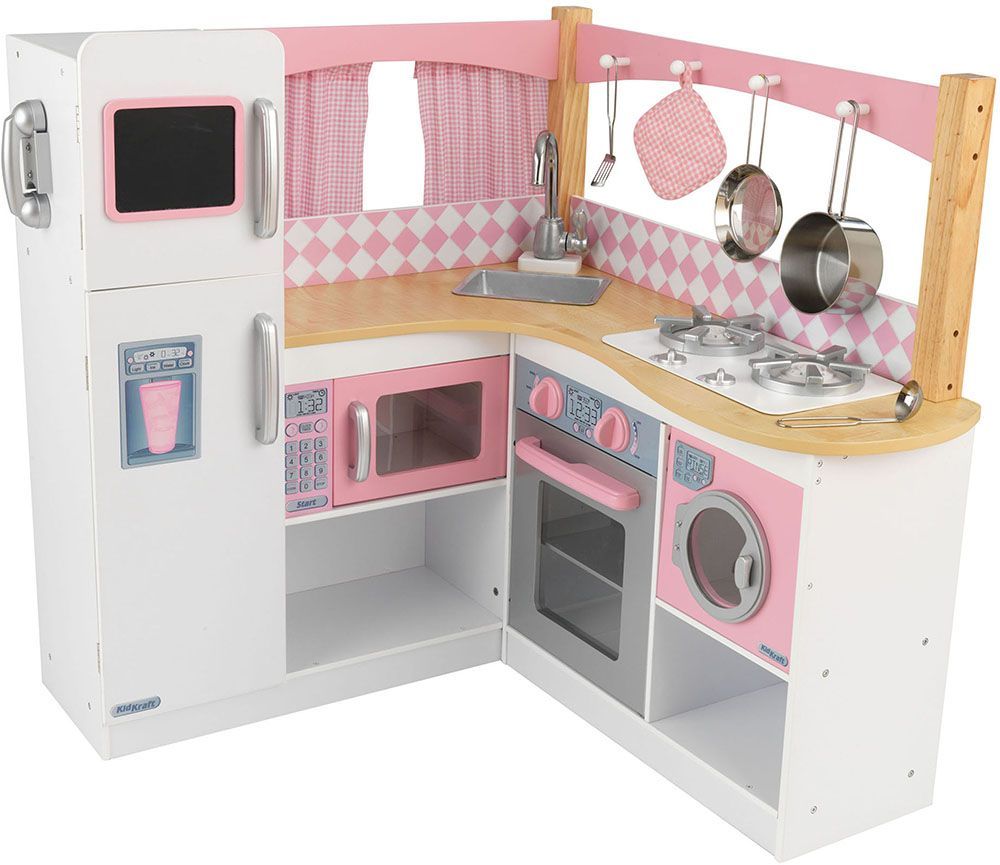 Grande Cuisine dangle pour enfant en Bois 91x91x92cm