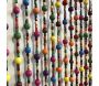 Rideau de porte Perles de bois multicolores - MOR-0150