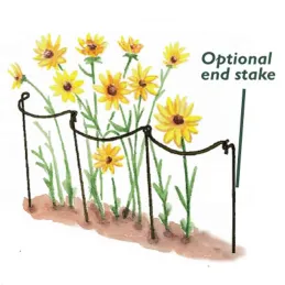 Support à plantes courbé en acier (Lot de 6)
