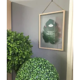 Cadre bois et verre pour feuille XL
