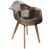 Fauteuil en bois et polyuréthane Patchwork