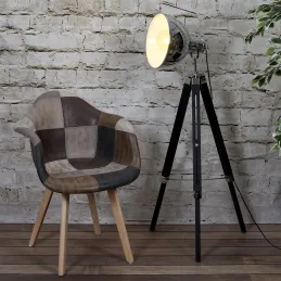 Fauteuil en bois et polyuréthane Patchwork