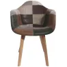 Fauteuil en bois et polyuréthane Patchwork