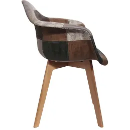 Fauteuil en bois et polyuréthane Patchwork