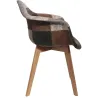 Fauteuil en bois et polyuréthane Patchwork