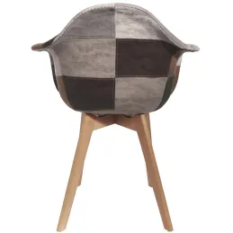 Fauteuil en bois et polyuréthane Patchwork