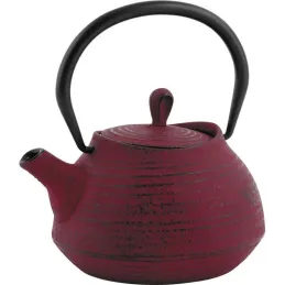 Théière en fonte rouge 0.7 litres