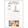 Bougie mèche en bois et boite kraft Factory