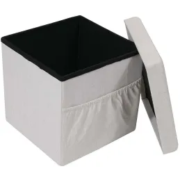 Pouf coffre pliable avec range magazines